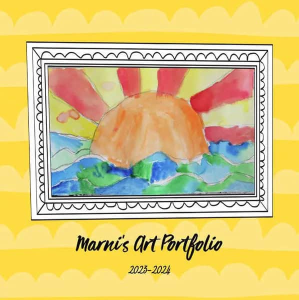 A cover of an art portfolio titled